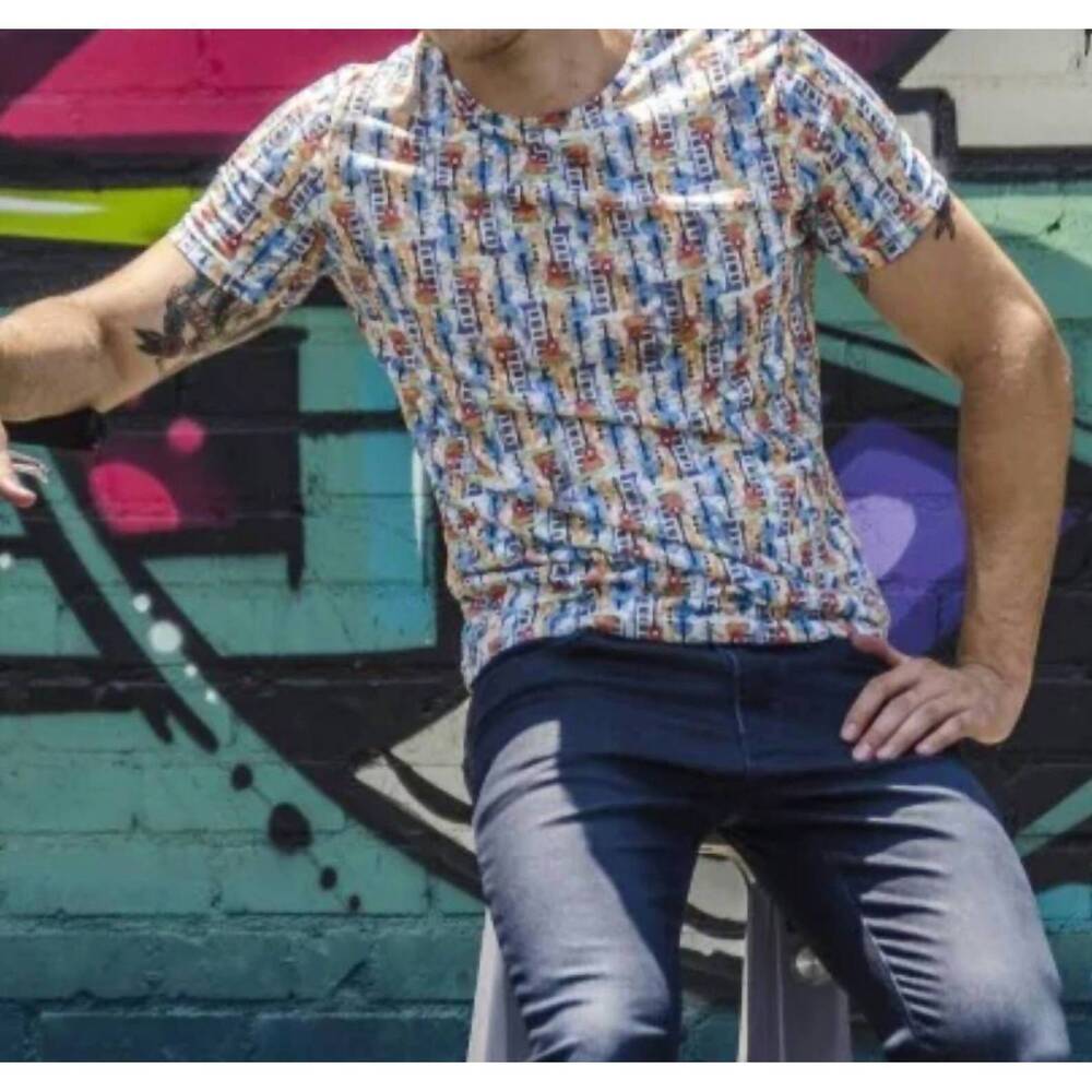 NEW EIGHT X guitars print t-shirt in multi